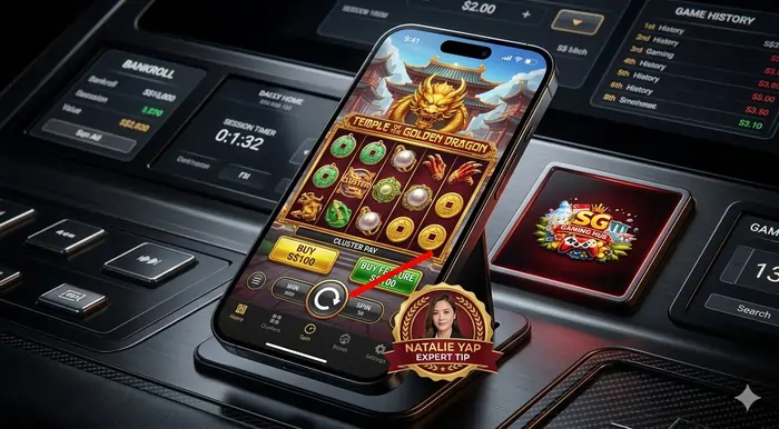 Expert iGaming tip illustrating why to avoid feature buys to stay within max bet rules in bonus terms.