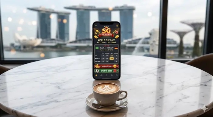 Top World Cup 2026 betting app interface with live odds and PayNow payment options for Singaporean players.