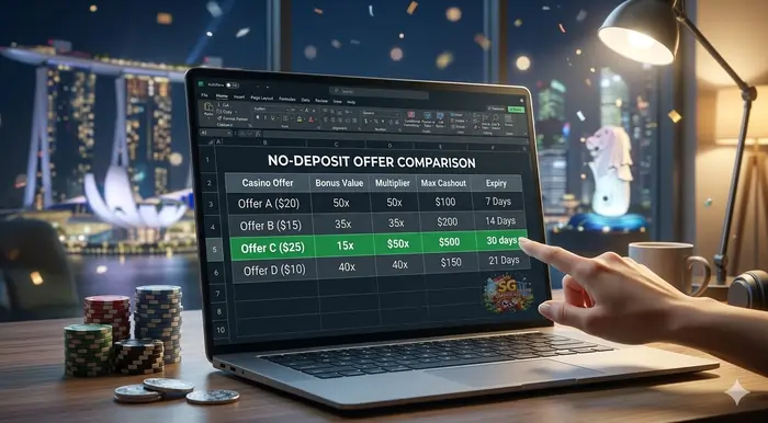 Professional research setup comparing offers to answer are no deposit bonuses worth it for players.